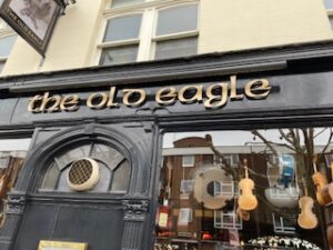 Front of Old Eagle pub