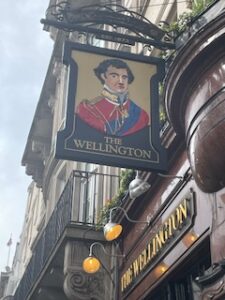 Pub sign for Wellington pub