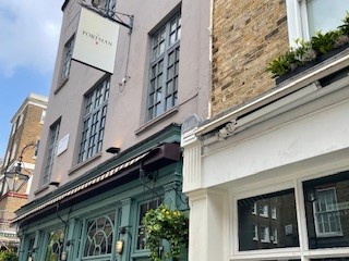 Exterior of The Portman pub.