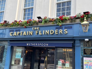 Front view of Captain Flinders, Euston