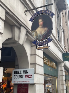 Sign for Nell Gwynne pub