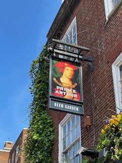 Pub sign for Prince Arthur, Euston